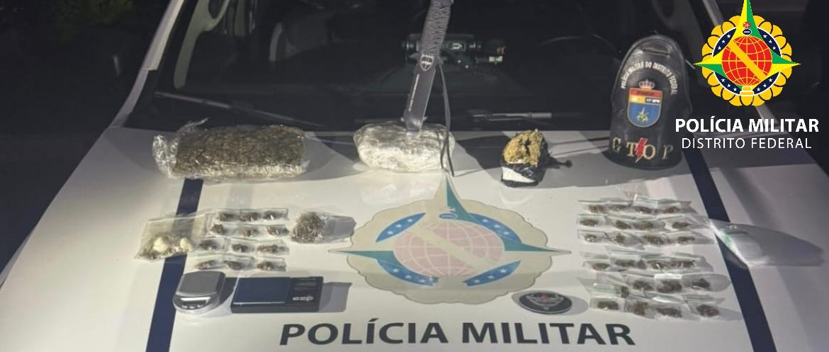 Tentativa de fuga termina com prisão por tráfico de drogas em Samambaia
